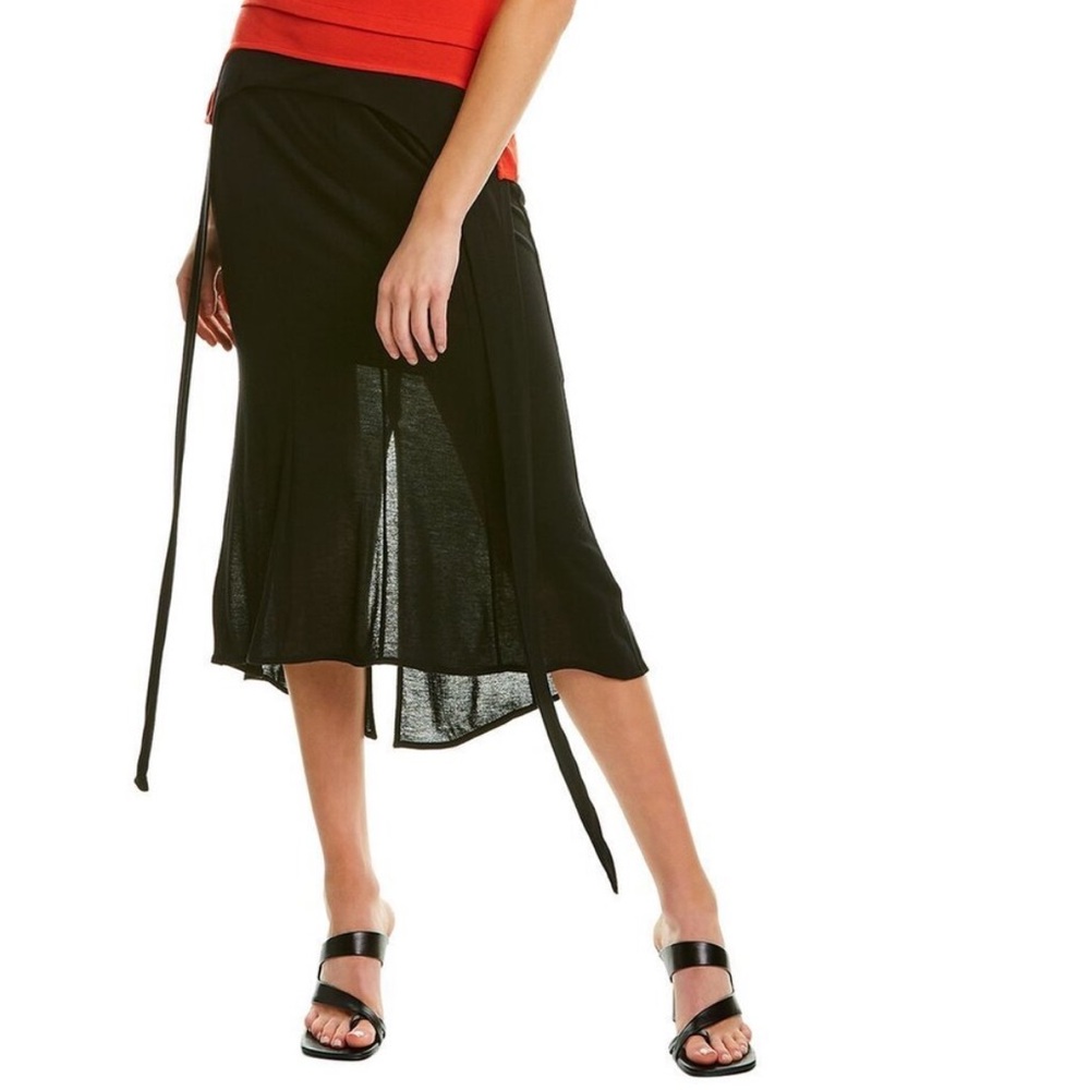 Helmut Lang 100% Viscose Midi Skirt